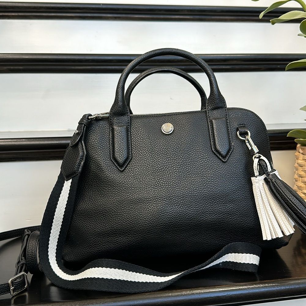 Nine West Black Handbag with White Accents